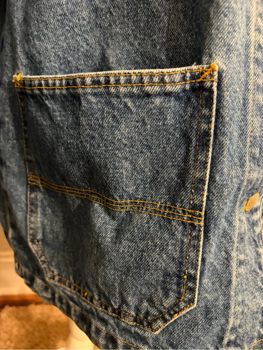 Vintage 90s Lauren Jeans Co. Ralph Lauren denim chore barn jacket - Picture 9 of 11